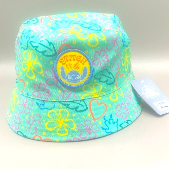 Disney Parks STITCH Adult Size Bucket Hat~ Lilo & Stitch~ Multicolor NEW - Picture 4 of 11